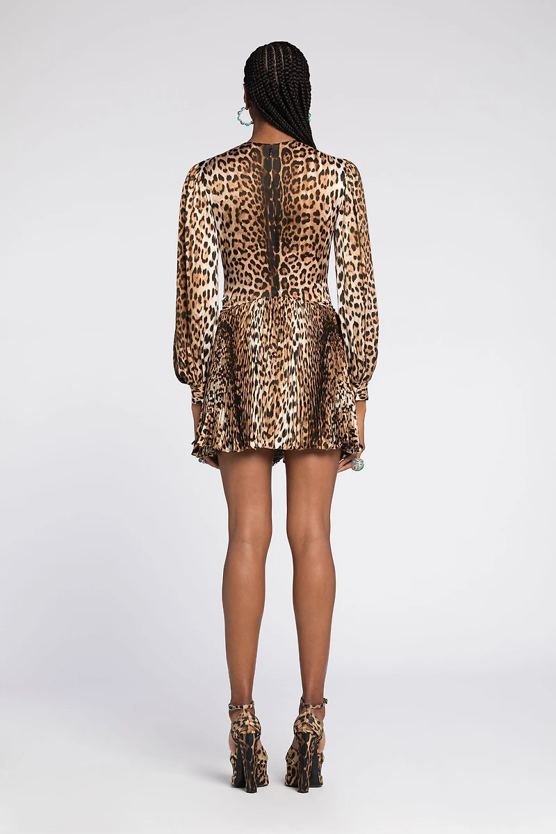 Leopard-Print Mini Dress