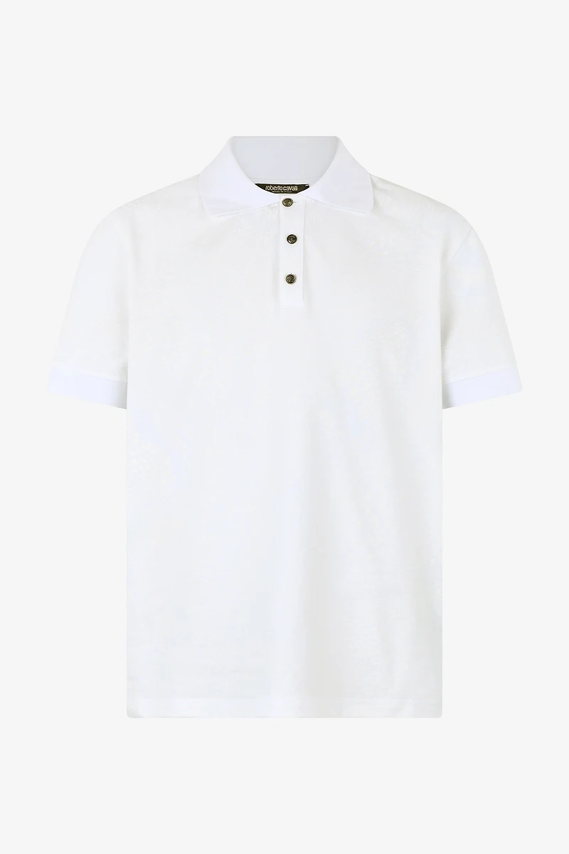 Snake Scale-Print Polo