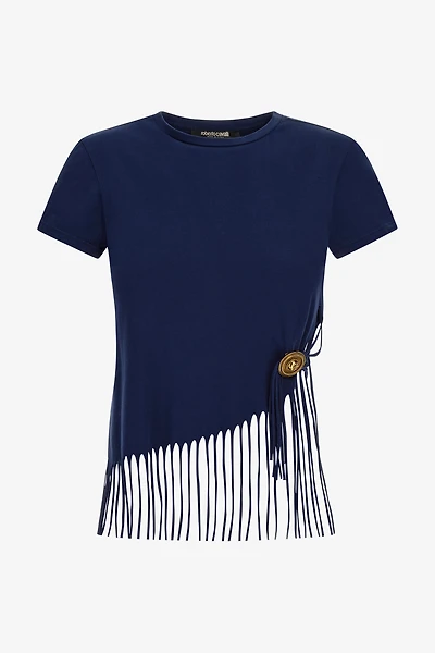 T-shirt with fringing