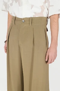 Palazzo Pants With Pleat Detail