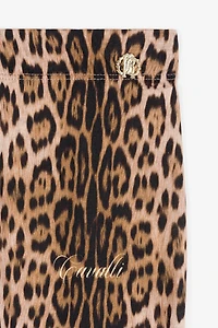 Jaguar-Print Cotton Leggings