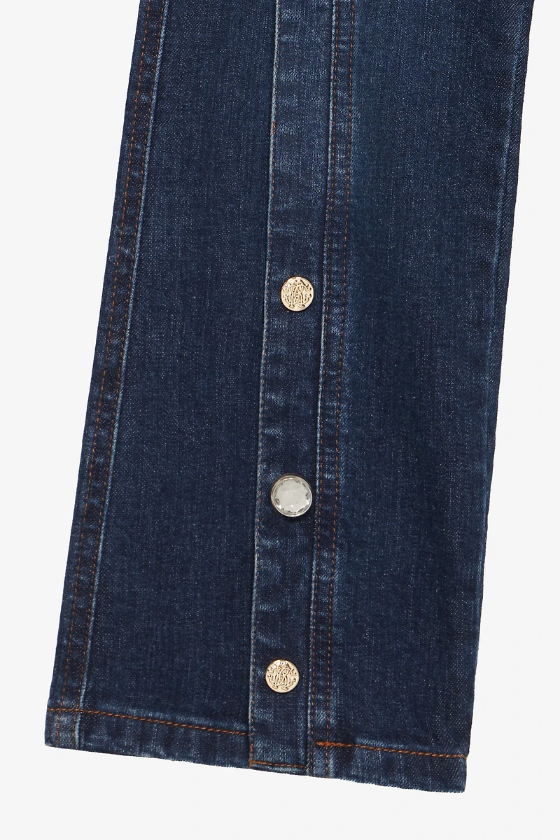 Jeans With Rhinestone RC Monogram