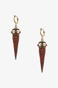 Dangling earrings with stones
