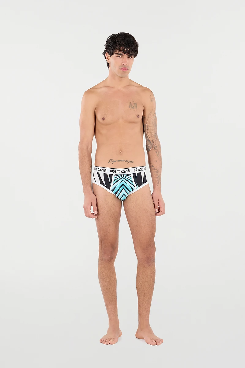Briefs With Ray Of Sea Print