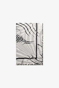 Silk Scarf With White Tigress Print