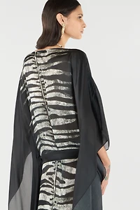 Dress With Belt And Zebra Print