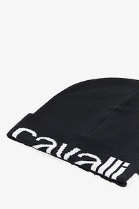 Wool Blend Beanie with Logo