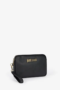 Just Cavalli Black Shoulder Bag With Logo