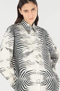 Zebra-Print Long Shirt