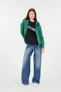 Green Hoodie Sweatshirt with RC Monogram Logo