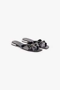Low Sandals With Mirror Snake Monogram