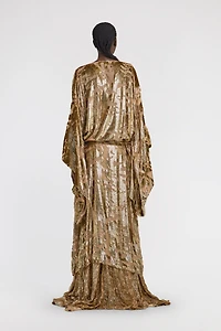 Long Velvet Devore Gown