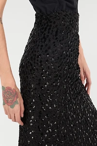 Skirt With Beaded Hem