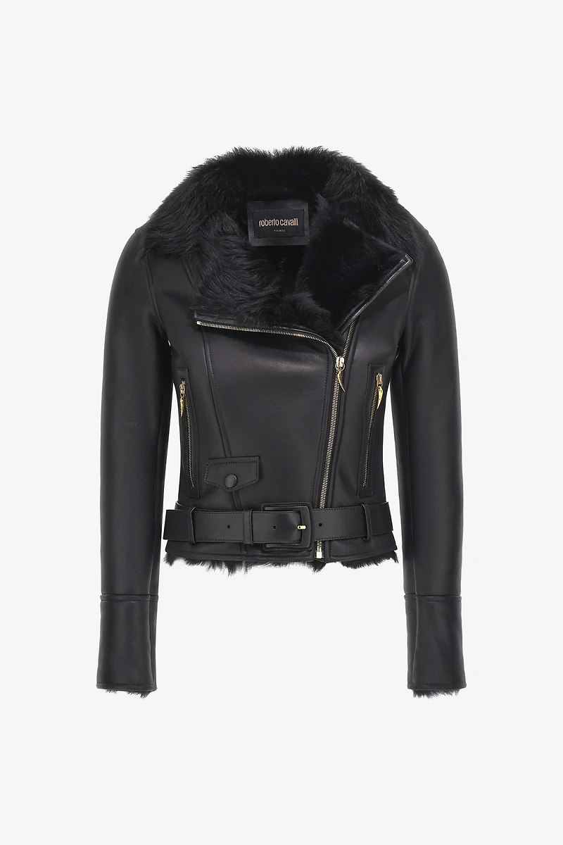 Shearling Biker Jacket