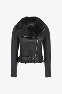 Shearling Biker Jacket