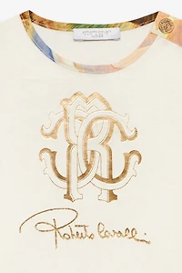 T-Shirt With RC Monogram And Golden Logos