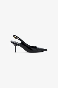 Leather Slingback Pumps