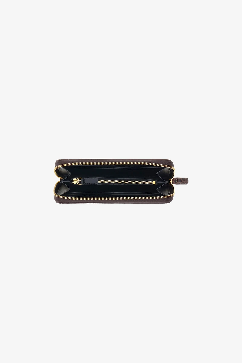 Brown Croc-Effect Wallet