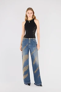 Vest Top With Openwork Zebra Pattern