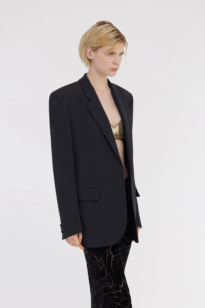 Black Single-Breasted Jacket