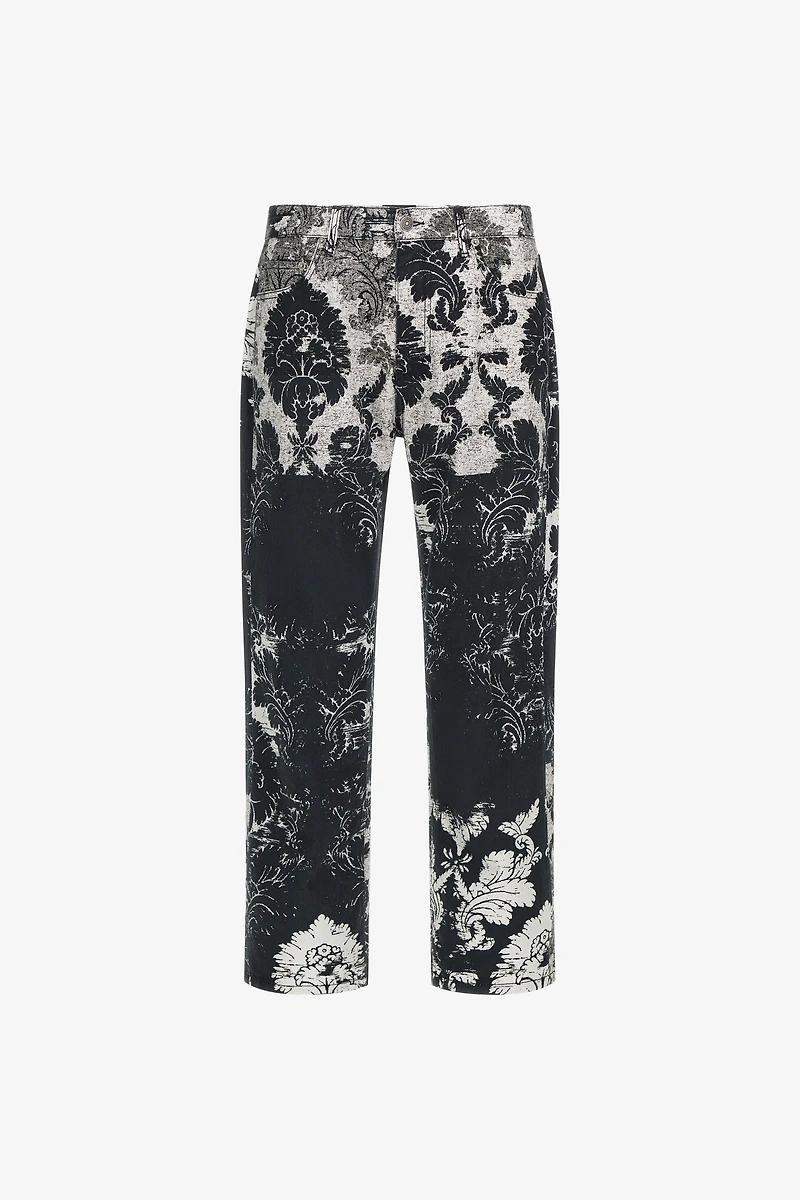 Broccato Print Jeans