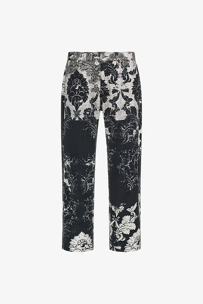 Broccato Print Jeans