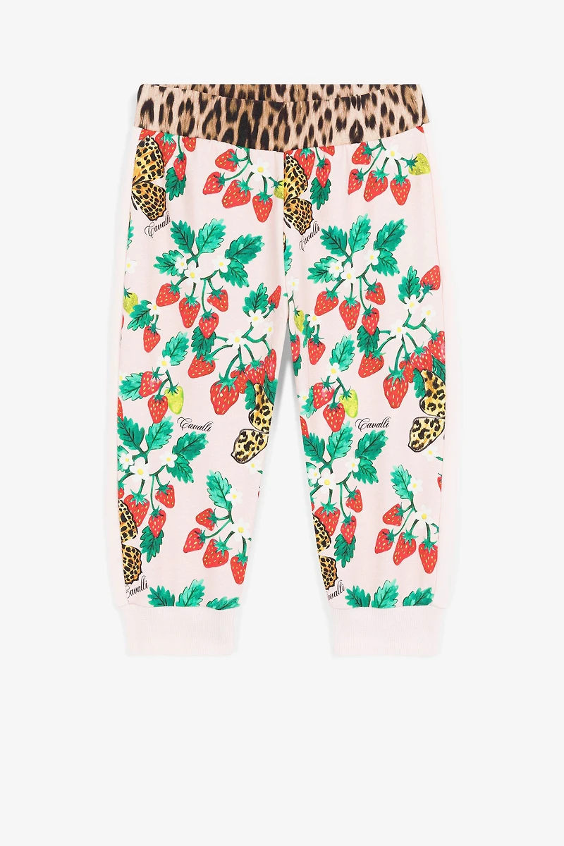 Butterfly And Strawberry-Print Sweatpants