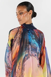Itaca Print Long Dress