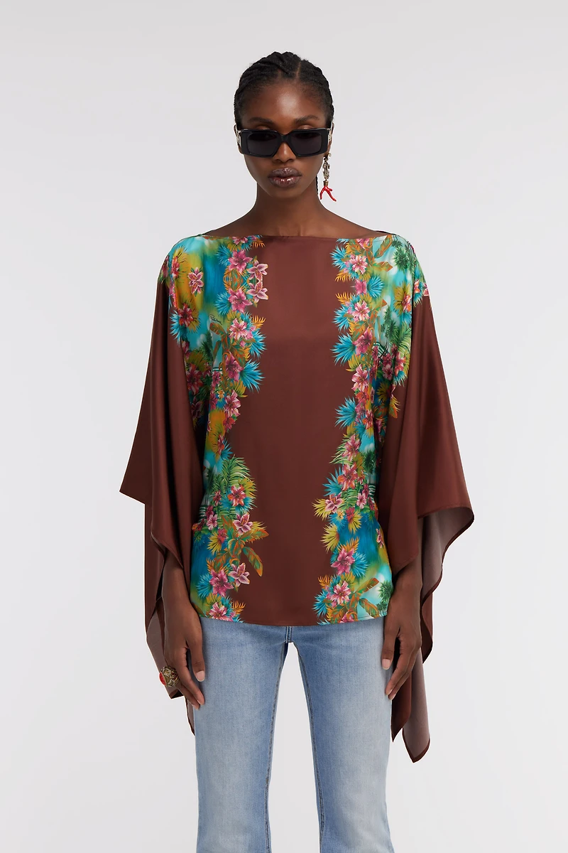 Hawaii Print Silk Shirt