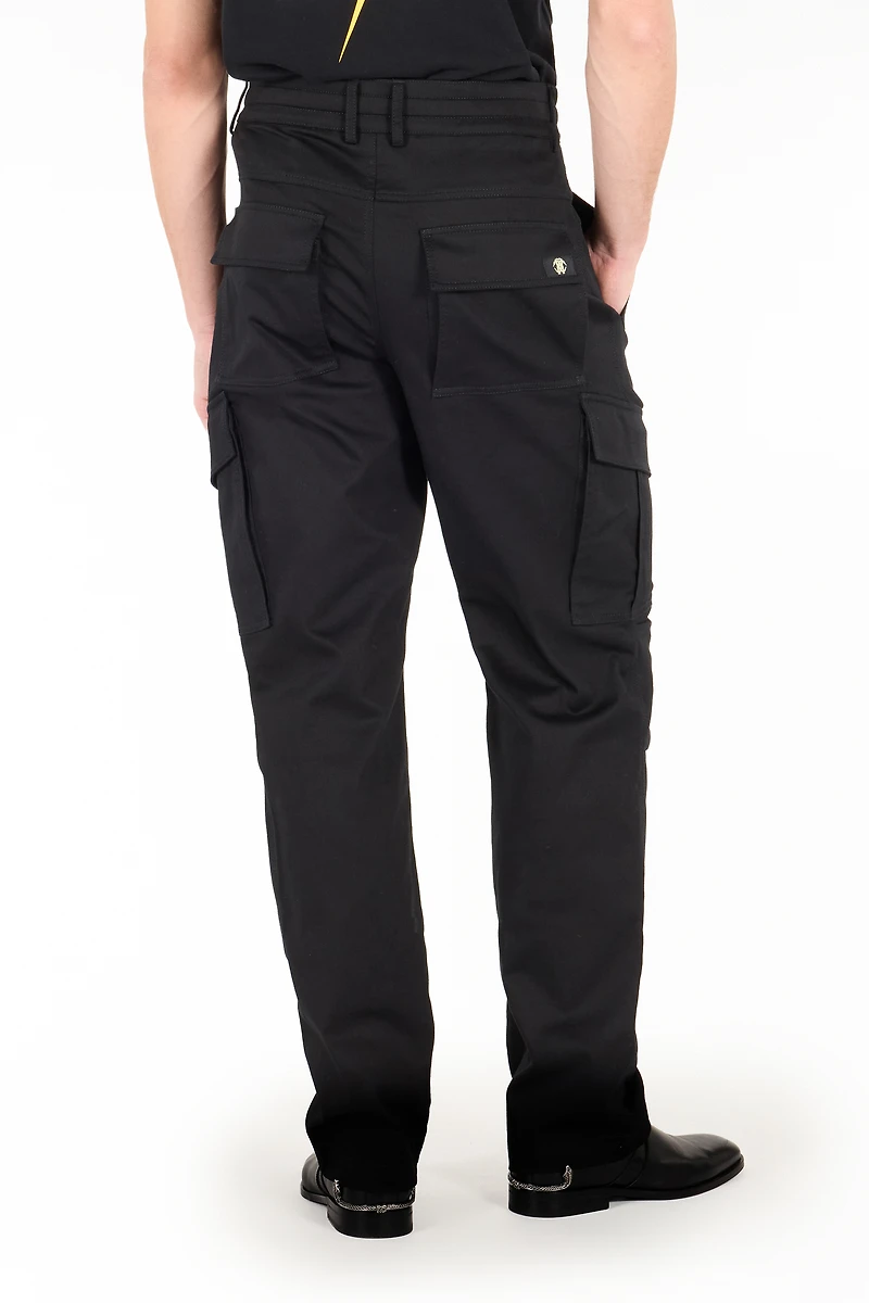 Stretch Cotton Pants With Drawstring