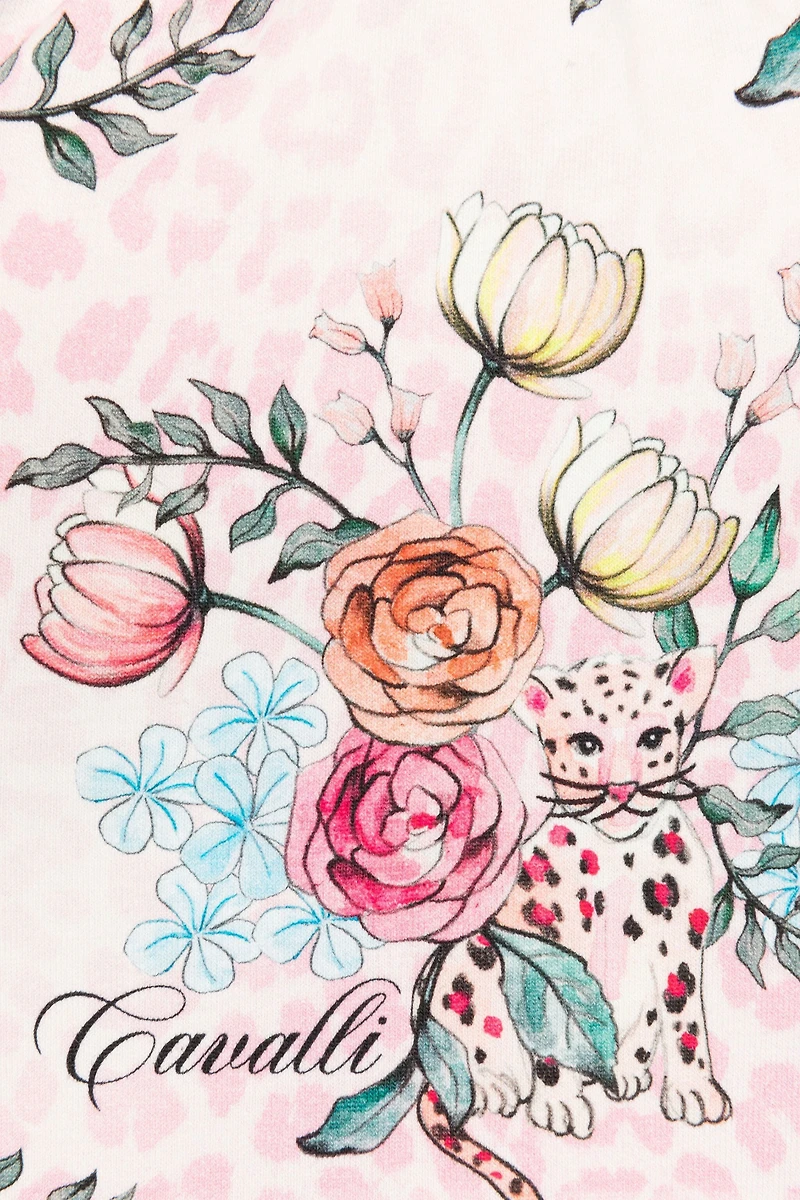 Jaguar And Flower-Print Shorts