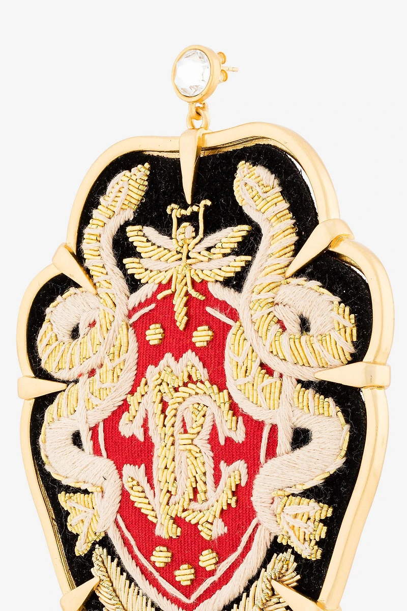 RC Monogram Crest Earring