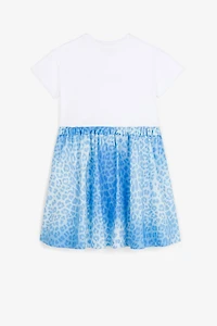 Fish-print T-shirt dress