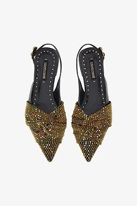 Le Pettegole slingback with cristals