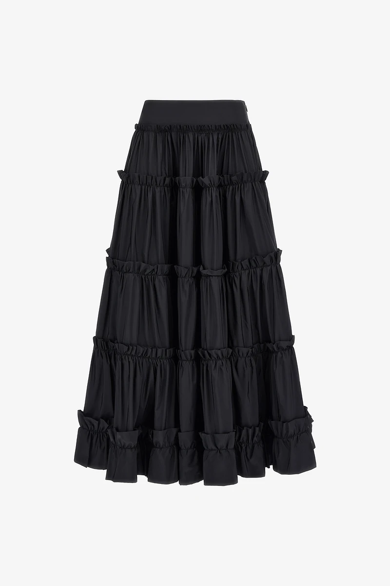 Black Tiered Maxi Skirt