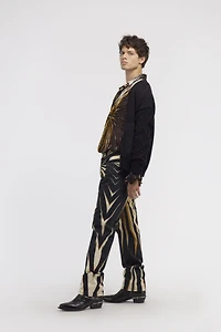 Slim fit jeans with Ray of Gold print