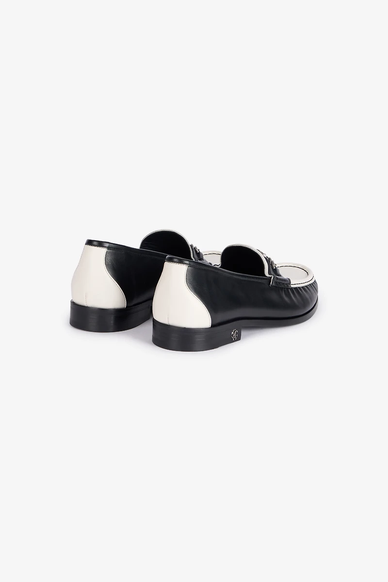 Two-Tone Loafers With Mirror Snake Monogram