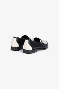 Two-Tone Loafers With Mirror Snake Monogram
