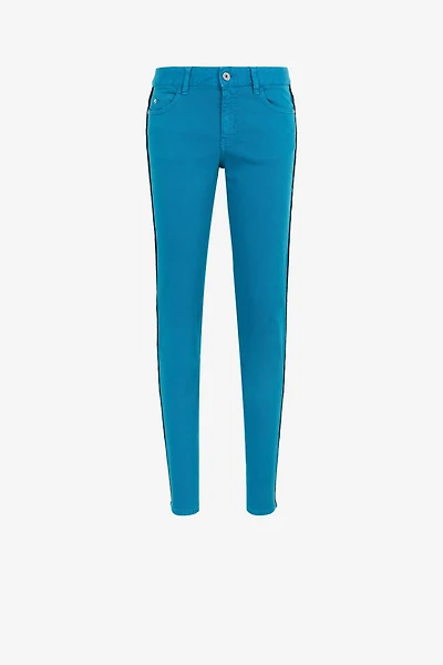 Just Cavalli Crochet-Stripe Jeans