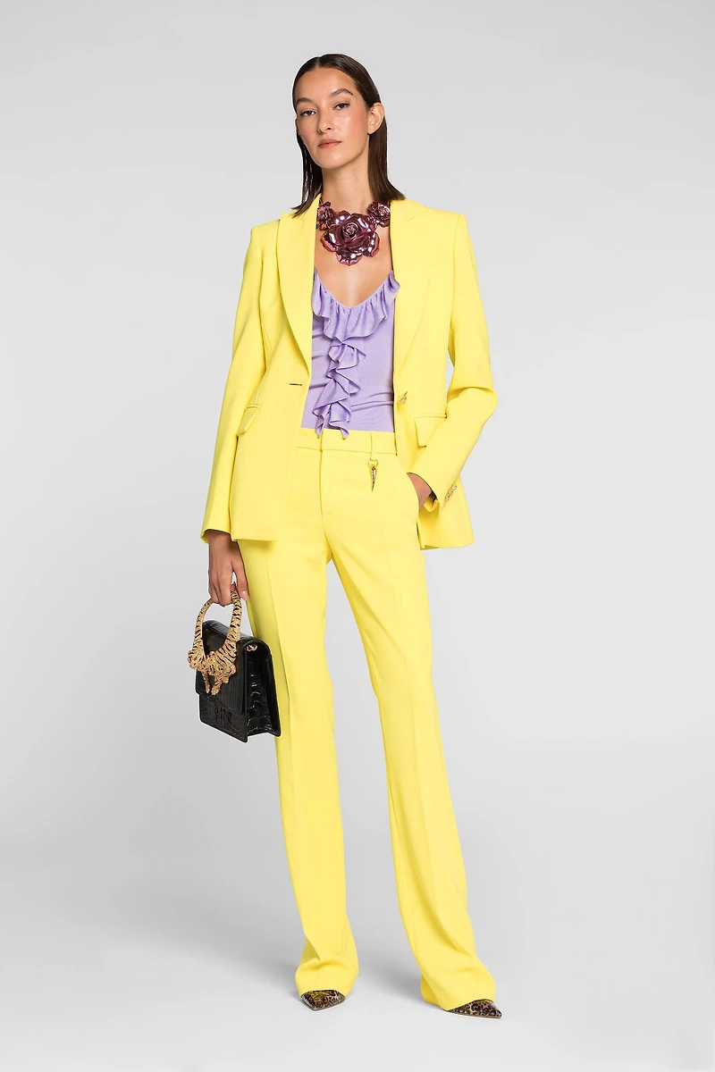 Ruffle-detailed vest top