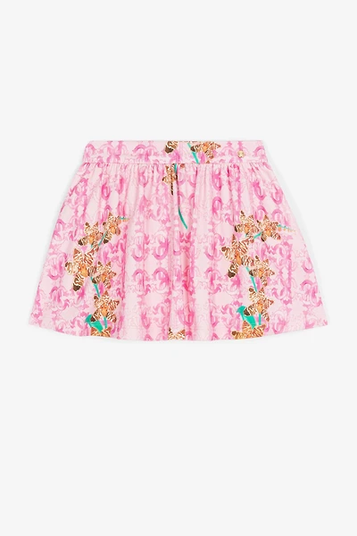 Monogram-print mini skirt