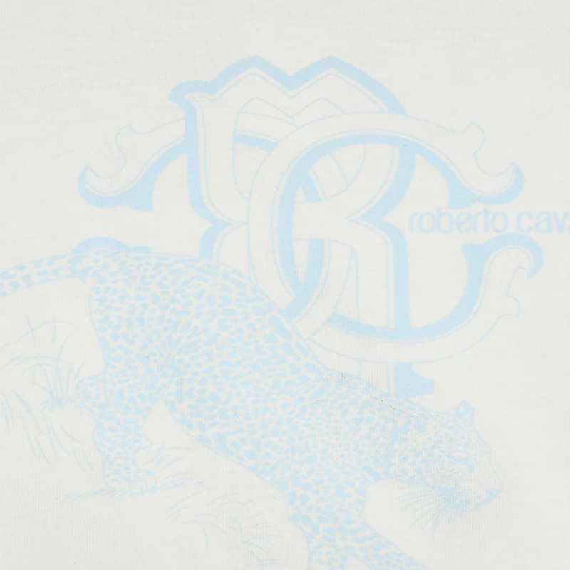 Milk White T-Shirt with Jaguar Print