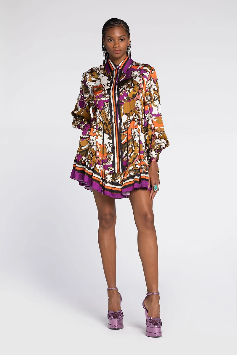 Animal-Print Shirt Dress