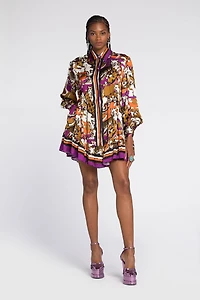 Animal-Print Shirt Dress