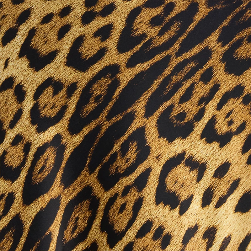 Silk Skirt With Jaguar Skin Print