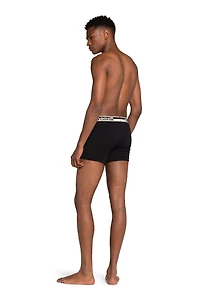 Two-Pack Black Boxer Briefs Logo Waistband