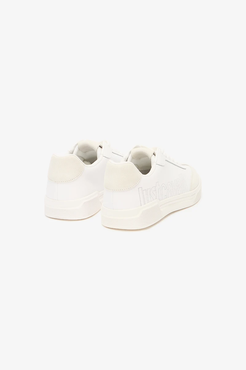 Sneakers With Perforated Logo