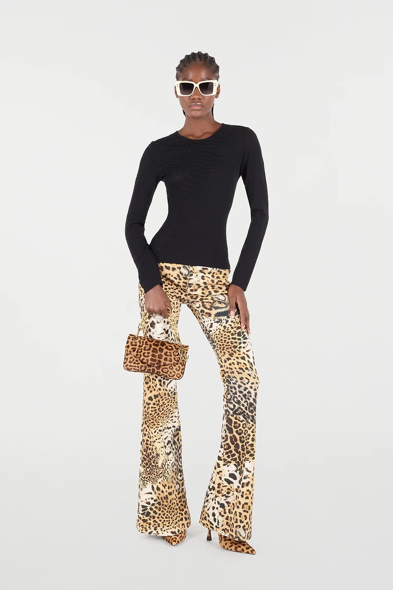 Pants With Jaguar Skin Print