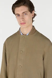 Buttoned Bomber Jacket