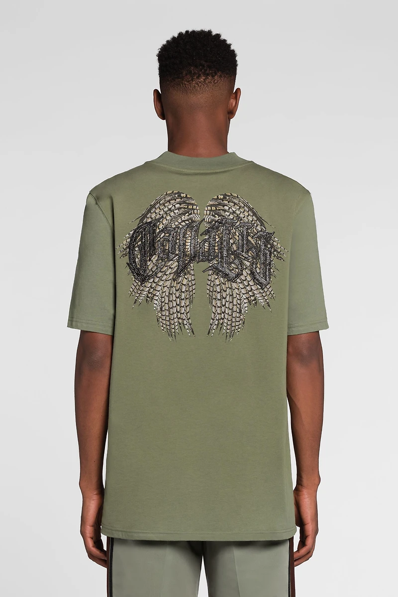 Crystal-Embellished Logo-Print T-Shirt